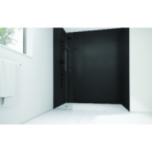 Wickes High Gloss Black Laminate1200x900mm 3 sided Shower Pa £631.00