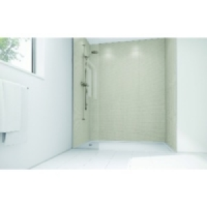 Wickes White Cotton Gloss Laminate 1700x900mm 2 sided Shower &pound;583.00
