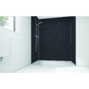 Wickes Black Sparkle Gloss Laminate 1700x900mm 3 sided Showe £771.00
