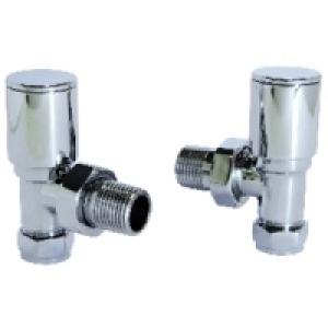 Contemporary Round Angled Radiator Valves - Chrome £19.99