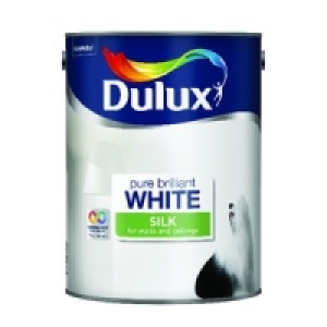 Dulux Vinyl Silk Pure Brilliant White 5L &pound;16.00
