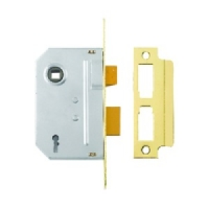 Yale P-M246-PB-63 2 Lever Mortice Lock 2 1/2in Brass &pound;9.99