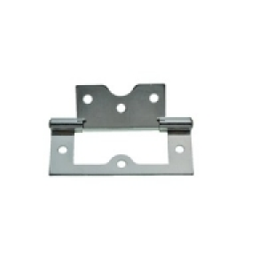 Wickes Flush Hinge Chrome Plated 75mm 2 Pack &pound;2.99
