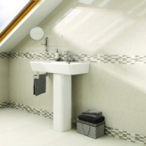 Wickes Replica Wall Tile Ivory 250x500mm £12.99
