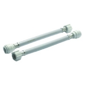 John Guest Speedfit 15mm x 0.5 Inch 300mm White Flexi Hose For T