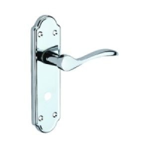 Wickes Romano Bathroom Handle Polished Chrome Finish