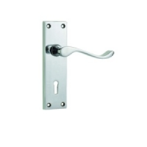 Wickes Monaco Victorian Scroll Lock Handle Chrome Finish