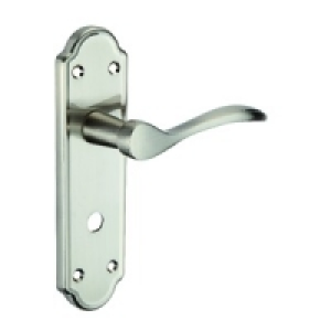 Wickes Romano Bathroom Handle Satin Nickel Finish £11.99
