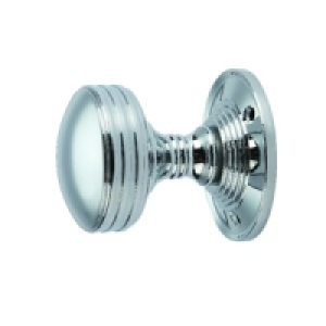 Wickes Rimmed Mortice Knob Polished Chrome Finish