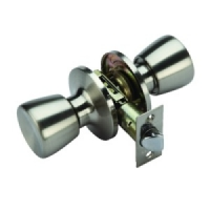 Wickes Passage Knob Set Satin Nickel Finish