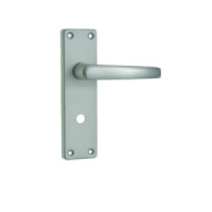Wickes Contract Straight Privacy Handle Satin Aluminium