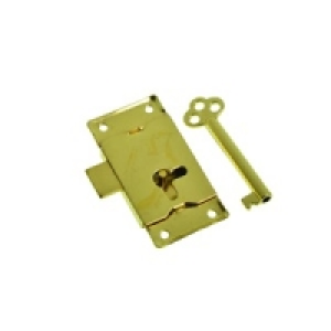 Wickes Cupboard Lock with Key Brass 63mm