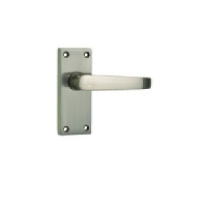 Wickes Toronto Victorian Straight Latch Handle Set Satin Nic £10.39