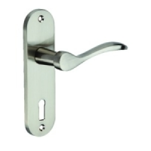 Wickes Elda Lock Handle Satin Nickel Finish £9.19