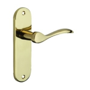 Wickes Elda Latch Handle Polished Brass Finish