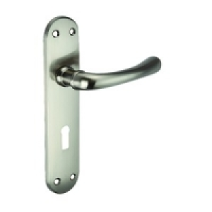 Wickes Gianni Lock Handle Satin Nickel Finish £11.19