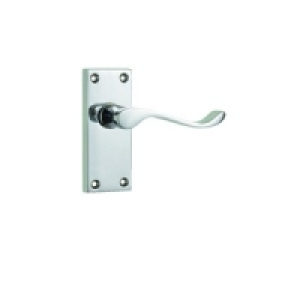 Wickes Monaco Victorian Scroll Latch Handle Set Chrome Finis £10.39