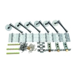 Wickes Bella Round Rose Handle Set Polished Chrome Finish 3  £39.19
