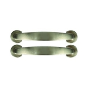 Wickes Round Bow Handles Brushed Nickel Finish 120mm 2 Pack &pound;3.99