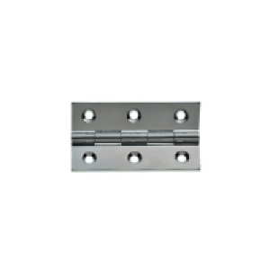 Wickes Butt Hinges Solid Brass Chrome Plated 63mm 2 Pack £3.49