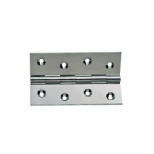 Wickes Butt Hinges Solid Brass Chrome Plated 100mm 2 Pack £9.99