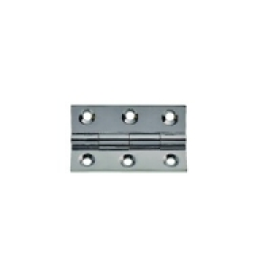 Wickes Butt Hinges Solid Brass Chrome Plated 51mm 2 Pack £3.29