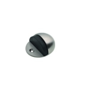 Wickes Floor Mounted Oval Door Stop Satin Nickel 44mm &pound;3.49