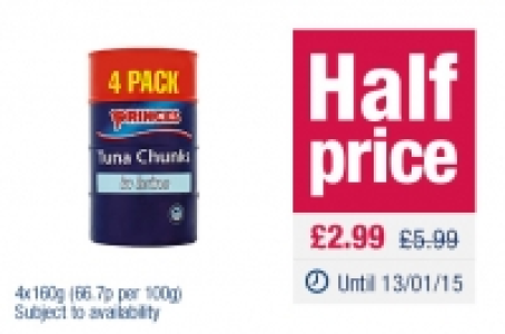 Princes Tuna Chunks in Brine &pound;2.99