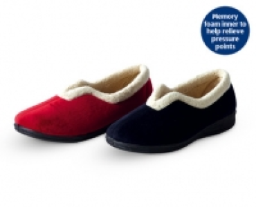 Ladies Wide Fitting Comfort Slippers