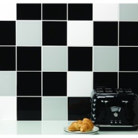 Wickes  Wickes Grey Gloss Ceramic Wall Tile 147x147mm