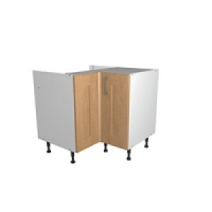 Wickes Tenby L-Corner Base Unit Real Wood Oak Shaker 925mm