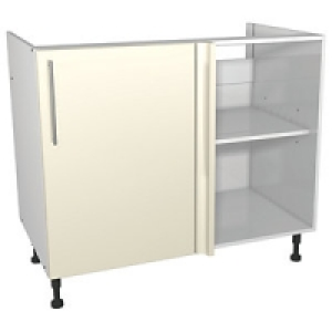 Wickes Costa Rica Corner Base Unit Gloss Cream 1000mm