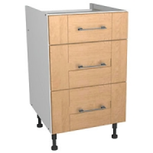 Wickes Tenby Soft Close Drawer Unit Real Wood Oak Shaker 500