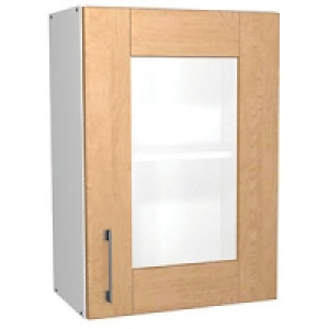 Wickes Tenby Glass Wall Unit Real Wood Oak Shaker 500mm &pound;70.00