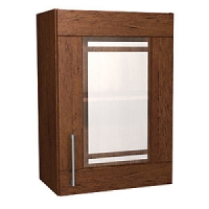 Wickes Rockford Glass Wall Unit Walnut 500mm &pound;65.80