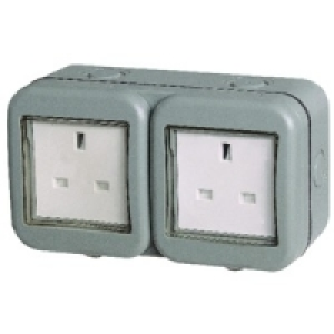 Masterplug IP55 13A Unswitched Socket 2 Gang WPB24 £9.99