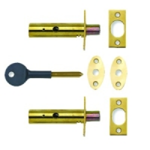 Yale P-2PM444-PB-2 Door Security Bolt Brass Pack 2 £14.99