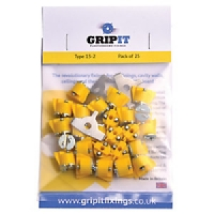Grip It Type 13-2 Plasterboard Fixing 4.0 x 25mm Pack 25 &pound;6.99