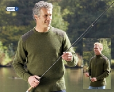 Mens Wool Fishing Pullover