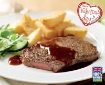 British 21 Day Aged Sirloin Steaks with Red Wine and Shallot