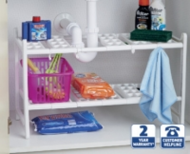 Expandable Under Sink Shelf