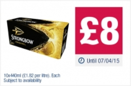 Strongbow Cider/Pear Cans £8.00