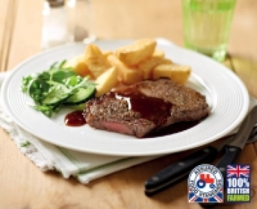 British 21 Day Wet Aged Sirloin Steaks with Red Wine and Sha