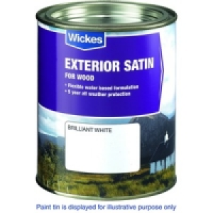 Wickes Exterior Satin Paint Black 750ml £14.99