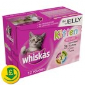 Whiskas Kitten Pouches Meat & Fish in Je &pound;2.75