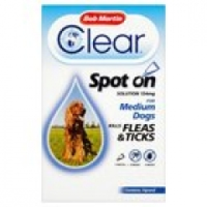 Bob Martin Clear Spot on for Med Dogs (1 treatment &pound;4.70