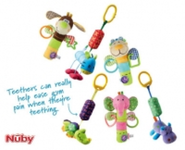 Nuby Baby Pram Teethers/Rattles