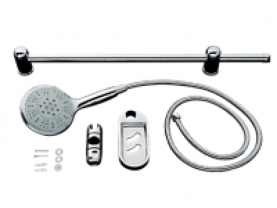 MIOMARE Stainless Steel Riser Rail Shower Set £14.99