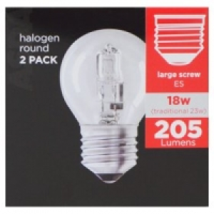 Asda Asda 18W ES Halogen Round Light Bulbs