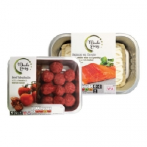 Made Easy Salmon Encroute, Meatball In Tomato And Chorizo Sa